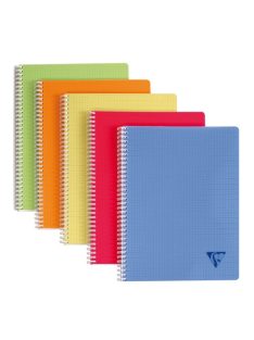   Clairefontaine Spirálfüzet Clairefontaine Linicolor Fresh A/4-90 lapos kockás vegyes