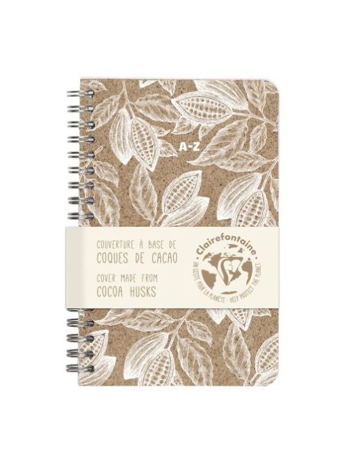 Clairefontaine Mutató Clairefontaine Jeans & Cocoa 11x17 cm 50 lapos, vonalas, spirálos, Cocoa motívum, vegyes