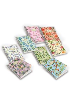   Pigna Spirálfüzet Pigna Nature Flowers A/4 60 lapos mikroperforált kockás