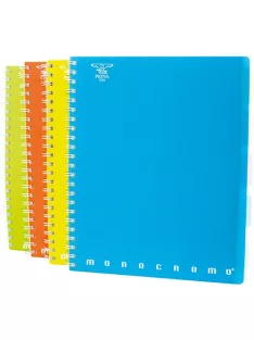   Pigna Spirálfüzet Pigna Monocromo PPL Fluo A/4 100 lapos kockás