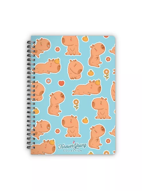 Forever Young Spirálfüzet Forever Young A/5 vonalas Capybara