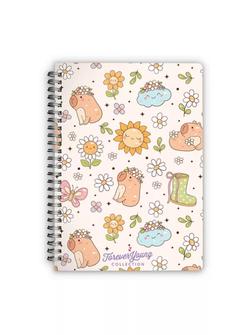 Forever Young Spirálfüzet Forever Young A/5 vonalas Capybara