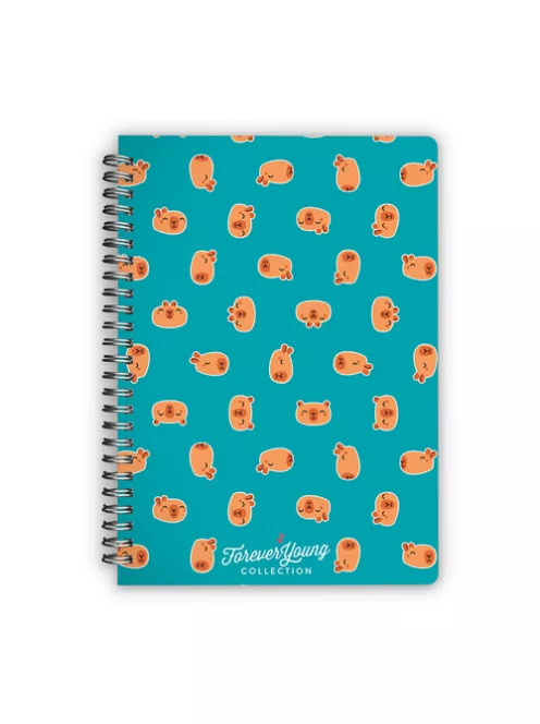 Forever Young Spirálfüzet Forever Young A/5 kockás Capybara