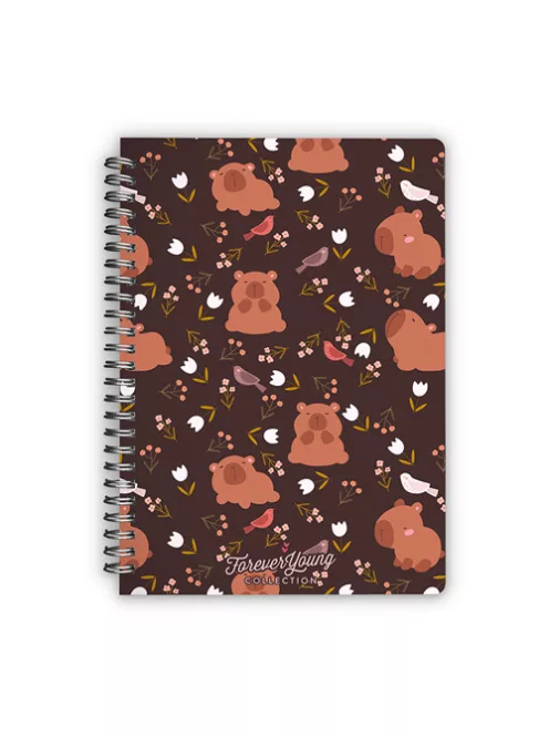 Forever Young Spirálfüzet Forever Young A/5 kockás Capybara