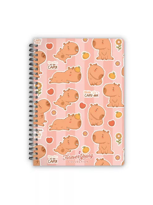 Forever Young Spirálfüzet Forever Young A/5 kockás Capybara