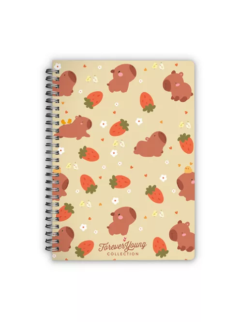 Forever Young Spirálfüzet Forever Young A/5 kockás Capybara