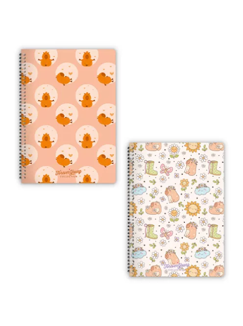 Forever Young Spirálfüzet Forever Young A/4 vonalas Capybara