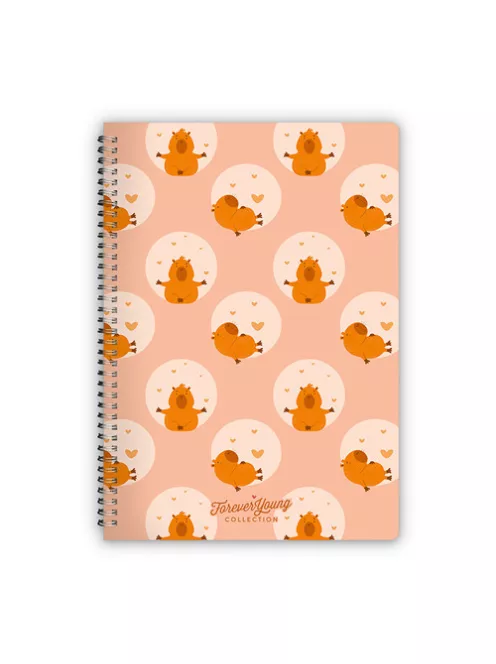 Forever Young Spirálfüzet Forever Young A/4 vonalas Capybara