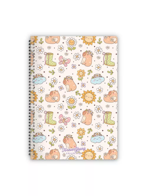 Forever Young Spirálfüzet Forever Young A/4 vonalas Capybara