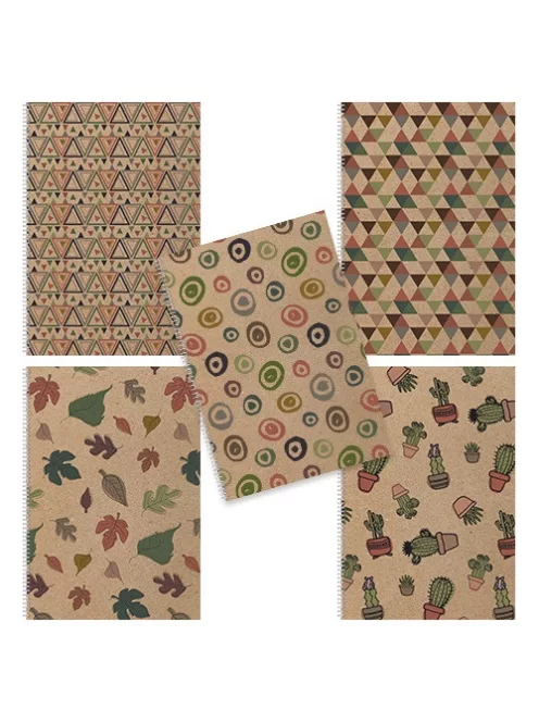 PD School Spirálfüzet pd ECO Nature A/4-160 lapos többtantárgyas