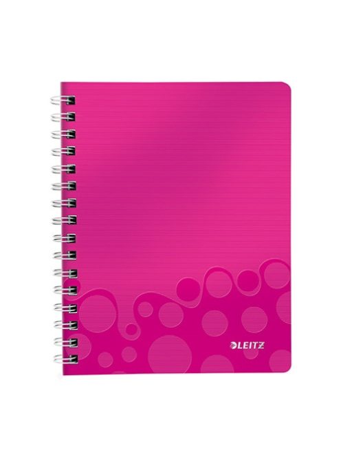 Leitz Spirálfüzet Leitz A/5 Wow vonalas rózsaszín
