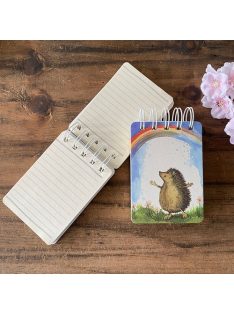   Alex Clark Jegyzetfüzet Alex Clark, vonalas, 10,5x7,5 cm,spirálos, 112 oldal,Süni szivárvánnyal