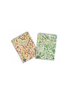   Pigna Jegyzettömb spirálos Pigna Nature Flowers A/6 50 lapos kockás