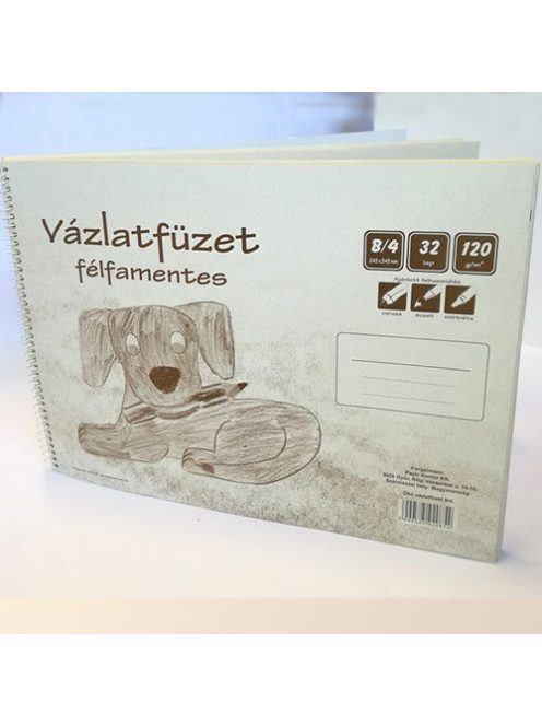 PD School Vázlatfüzet spirálos B/4 32 lapos félfamentes fekvő