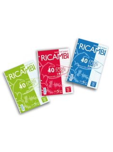   Pigna Gyűrűs könyv betét Pigna Ricambi A/5 40 lapos fehér vonalas