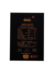   Rhodia Jegyzettömb Clairefontaine Rhodia Black A/4 80 lapos kockás