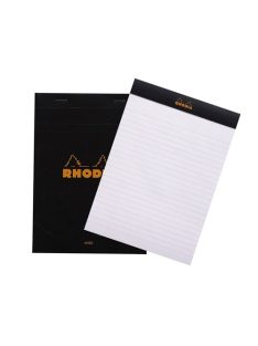   Rhodia Jegyzettömb Clairefontaine Rhodia Black A/5 80 lapos vonalas margós