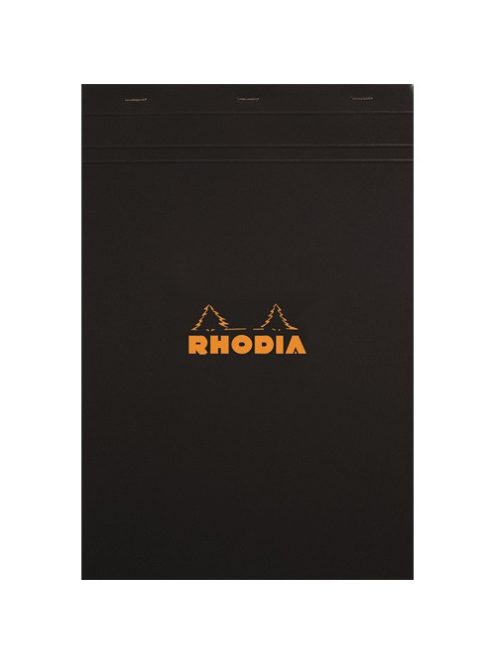 Rhodia Jegyzettömb Clairefontaine Rhodia Black A/6 80 lapos kockás