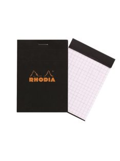   Rhodia Jegyzettömb Clairefontaine Rhodia Black A/6 80 lapos kockás