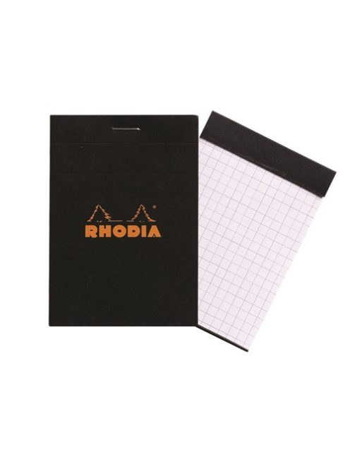 Rhodia Jegyzettömb Clairefontaine Rhodia Black A/6 80 lapos kockás