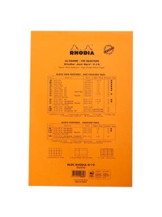   Rhodia Jegyzettömb Clairefontaine Rhodia Orange A/4+ 80 lapos vonalas