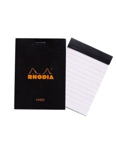   Rhodia Jegyzettömb Clairefontaine Rhodia Black A/6 80 lapos vonalas