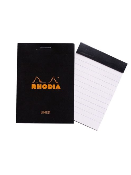 Rhodia Jegyzettömb Clairefontaine Rhodia Black A/6 80 lapos vonalas