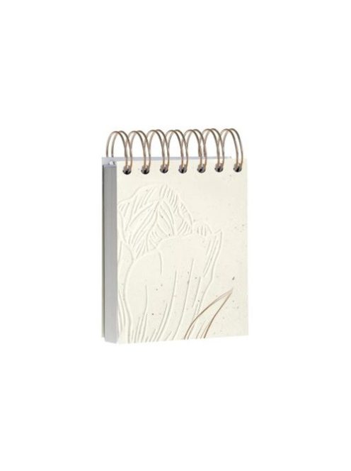 Clairefontaine Jegyzettömb spirálos Clairefontaine Tulip paper 9x11 cm 160 lapos sima