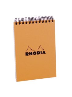   Rhodia Jegyzettömb spirálos Clairefontaine Rhodia Orange A/6 80 lapos kockás