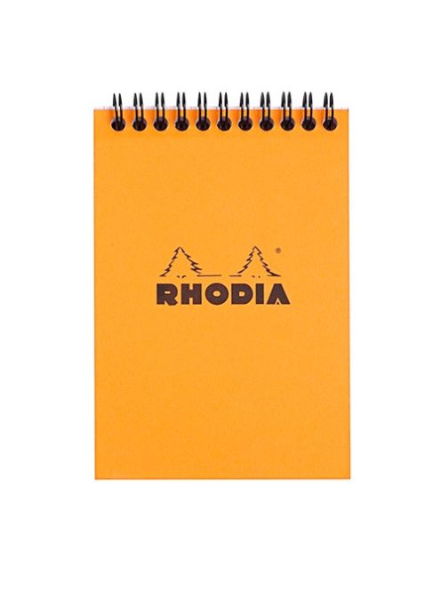 Rhodia Jegyzettömb spirálos Clairefontaine Rhodia Orange A/6 80 lapos kockás