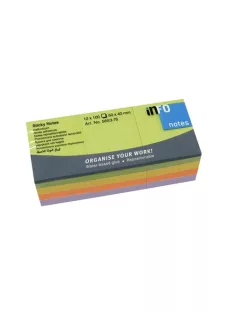   Info Notes Öntapadós jegyzettömb Info Notes 50x40 mm 12x100 lapos élénk színek Spring