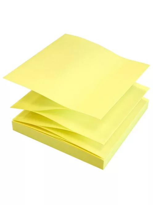 Info Notes Öntapadós jegyzettömb Info Notes 75x75 mm 80 lapos Z tömb élénk sárga