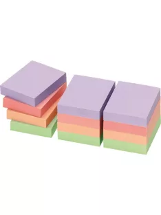   Info Notes Öntapadós jegyzettömb Info Notes 50x40 mm 12x100 lapos pasztell vegyes színek Harmony