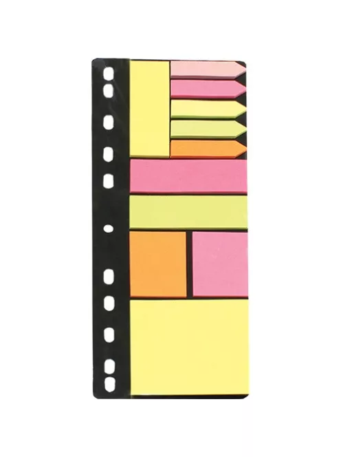 Info Notes Öntapadós jegyzettömb szett Info Notes 315x120 mm vegyes színek gyűrűs betéten