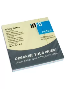   Info Notes Öntapadós jegyzettömb Info Notes 75x75 mm 100 lapos pasztellszínek