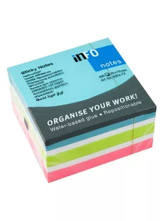   Info Notes Öntapadós jegyzettömb Info Notes Mix 75x75 mm 400 lapos színes-fehér