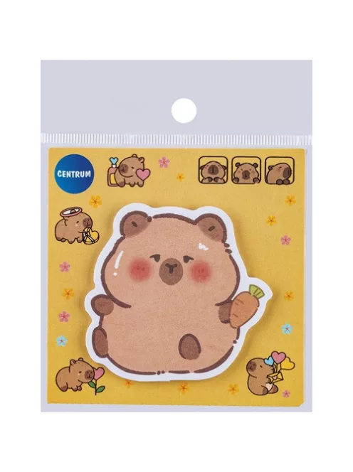 Centrum Öntapadós jegyzettömb CAPYBARA 80x80 mm 30 lapos vegyes