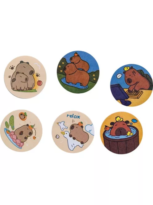 Centrum Öntapadós jegyzettömb CAPYBARA 45x45 mm 50 lapos vegyes