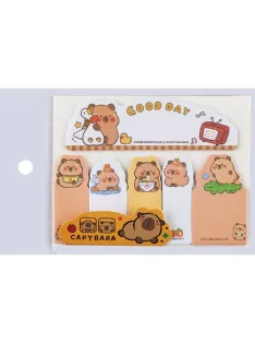   Centrum Öntapadós jegyzettömb CAPYBARA 50x14 mm 6 db kártya x 15 lap