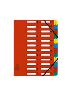   Exacompta Előrendező Exacompta 245x320 mm 24 részes ablakos karton piros