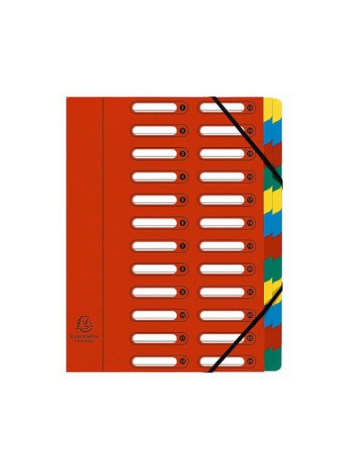 Exacompta Előrendező Exacompta 245x320 mm 24 részes ablakos karton piros