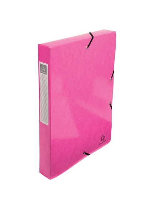 Exacompta Füzetbox karton Exacompta Iderama A/4 40 mm gerinccel gumis rózsaszín