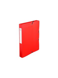   Exacompta Füzetbox PP Exacompta Exabox-Opaque A/4 40 mm gerinccel gumis piros