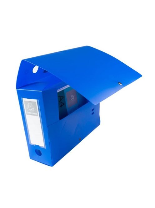 Exacompta Füzetbox PP Exacompta Opaque A/4 100 mm gerinccel patentos kék