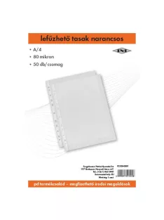   PD Office Lefűzhető tasak pd A/4 80 mic. narancsos 50 db/csomag