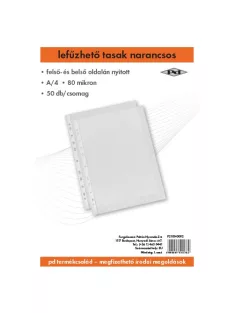   PD Office Lefűzhető tasak pd A/4 80 mic. narancsos felül-és belül nyitott 50 db/csomag