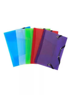   Exacompta Gumis mappa PP Exacompta Crystal 12x16 cm, vegyes színek (25db/display)