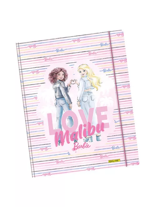 Online Gumis mappa Online Barbie A/4 karton Malibu, Pink vegyes