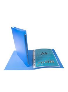   Exacompta Gyűrűs könyv Exacompta Kreacover A/4 4 gyűrűs 20 mm gerinccel panorámás PP kék (15 mm)