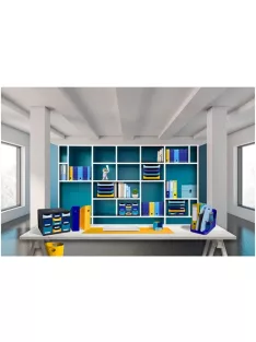   Exacompta Iratpapucs műanyag Exacompta Bee Blue A/4+ 11 cm gerinccel világoskék